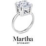 Martha Stewart 5 Carat Cushion Cut Lab Grown Diamond Solitaire Engagement Ring In Sterling Silver Image-7