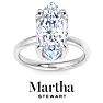 Martha Stewart 5 Carat Marquise Shape Lab Grown Diamond Solitaire Engagement Ring In Sterling Silver Image-1
