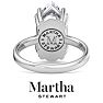 Martha Stewart 5 Carat Marquise Shape Lab Grown Diamond Solitaire Engagement Ring In Sterling Silver Image-2