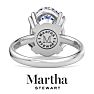 Martha Stewart 5 Carat Oval Shape Lab Grown Diamond Solitaire Engagement Ring In Sterling Silver Image-2