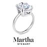 Martha Stewart 5 Carat Oval Shape Lab Grown Diamond Solitaire Engagement Ring In Sterling Silver Image-7