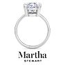 Martha Stewart 5 Carat Oval Shape Lab Grown Diamond Solitaire Engagement Ring In Sterling Silver Image-8