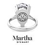 Martha Stewart 5 Carat Pear Shape Lab Grown Diamond Solitaire Engagement Ring In Sterling Silver Image-2