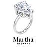 Martha Stewart 5 Carat Pear Shape Lab Grown Diamond Solitaire Engagement Ring In Sterling Silver Image-7