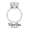 Martha Stewart 5 Carat Pear Shape Lab Grown Diamond Solitaire Engagement Ring In Sterling Silver Image-8