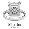 Martha Stewart 5 Carat Princess Cut Lab Grown Diamond Solitaire Engagement Ring In Sterling Silver Image-2
