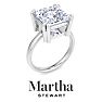 Martha Stewart 5 Carat Princess Cut Lab Grown Diamond Solitaire Engagement Ring In Sterling Silver Image-7