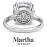 Martha Stewart 5 Carat Round Shape Lab Grown Diamond Solitaire Engagement Ring In Sterling Silver Image-2