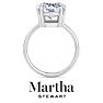 Martha Stewart 5 Carat Round Shape Lab Grown Diamond Solitaire Engagement Ring In Sterling Silver Image-8