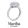 Martha Stewart 4 Carat Marquise Shape Lab Grown Diamond Hidden Halo Engagement Ring In Sterling Silver Image-7