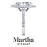 Martha Stewart 4 Carat Marquise Shape Lab Grown Diamond Hidden Halo Engagement Ring In Sterling Silver Image-9