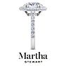 Martha Stewart 4 Carat Oval Shape Lab Grown Diamond Hidden Halo Engagement Ring In Sterling Silver Image-9