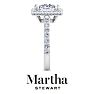 Martha Stewart 4 Carat Princess Cut Lab Grown Diamond Hidden Halo Engagement Ring In Sterling Silver Image-9