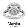 Martha Stewart 4 Carat Round Lab Grown Diamond Hidden Halo Engagement Ring In Sterling Silver Image-2