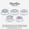 Martha Stewart 5 Carat Cushion Cut Lab Grown Diamond Three Stone Engagement Ring In Sterling Silver Image-6