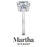 Martha Stewart 5 Carat Oval Shape Lab Grown Diamond Three Stone Engagement Ring In Sterling Silver Image-9