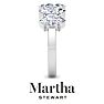 Martha Stewart 3 Carat Marquise Shape Lab Grown Diamond Five Stone Engagement Ring In Sterling Silver Image-8