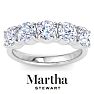 Martha Stewart 3 Carat Round Lab Grown Diamond Five Stone Engagement Ring In Sterling Silver Image-1