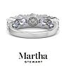 Martha Stewart 3 Carat Round Lab Grown Diamond Five Stone Engagement Ring In Sterling Silver Image-2