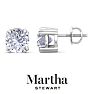 Martha Stewart 3 Carat Lab Grown Diamond Stud Earrings In Sterling Silver Image-1