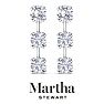Martha Stewart 5 Carat Round Shape Lab Grown Diamond Drop Earrings In Sterling Silver Image-9