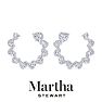 Martha Stewart 6 Carat Lab Grown Diamond Hoop Earrings In Sterling Silver, Heart Image-7