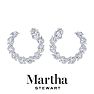 Martha Stewart 6 Carat Lab Grown Diamond Hoop Earrings In Sterling Silver, Marquise Image-7