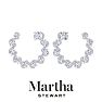Martha Stewart 5 Carat Lab Grown Diamond Hoop Earrings In Sterling Silver Image-7