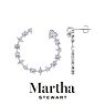 Martha Stewart 3 Carat Lab Grown Diamond Fancy Hoop Earrings In Sterling Silver Image-1