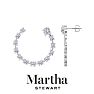Martha Stewart 3 Carat Lab Grown Diamond Hoop Earrings In Sterling Silver Image-1