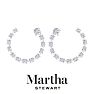 Martha Stewart 3 Carat Lab Grown Diamond Hoop Earrings In Sterling Silver Image-7