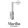Martha Stewart 2 1/2 Carat Emerald Cut Lab Grown Diamond Drop Earrings In Sterling Silver Image-6