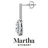 Martha Stewart 2 1/2 Carat Oval Shape Lab Grown Diamond Drop Earrings In Sterling Silver Image-6
