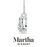 Martha Stewart 1 Carat Pear Shape Lab Grown Diamond Solitaire Necklace In Sterling Silver Image-9