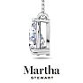 Martha Stewart 3 Carat Pear Shape Lab Grown Diamond Solitaire Necklace In Sterling Silver Image-9