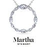 Martha Stewart 4 Carat Lab Grown Diamond Marquise Circle Necklace In Sterling Silver Image-1