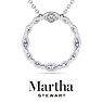 Martha Stewart 4 Carat Lab Grown Diamond Marquise Circle Necklace In Sterling Silver Image-2