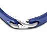 Bruno Magli Mens Refined Leather Bracelet, Indigo Image-2