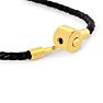 Bruno Magli Mens Slim Leather Bracelet, Gold Image-3