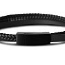 Bruno Magli Mens Double Strand Leather Bracelet, Black Image-2