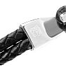 Bruno Magli Mens Double Rope Leather Bracelet, Silver Image-5