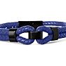 Bruno Magli Mens Infinity Leather Bracelet, Indigo Image-2