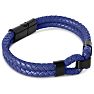 Bruno Magli Mens Infinity Leather Bracelet, Indigo Image-3