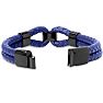 Bruno Magli Mens Infinity Leather Bracelet, Indigo Image-4