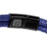 Bruno Magli Mens Infinity Leather Bracelet, Indigo Image-5