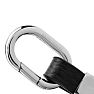 Bruno Magli Mens Structured Leather Bracelet, Silver Image-5