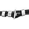 Bruno Magli Mens Black Leather Toggle Leather Bracelet, Silver Image-2