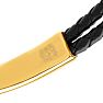 Bruno Magli Mens Archetype Leather Bracelet, Gold Image-5