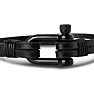 Bruno Magli Mens Paneled Leather Bracelet, Black Image-2