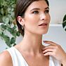 Jaclyn Smith 1/4 Carat Moissanite Hoop Earrings Image-7